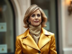 Brigitte Macron Stuns in a Golden Outfit, Ready for the Holiday Season!