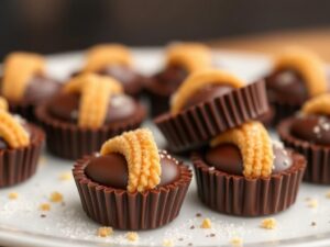 Indulge in Decadent Chocolate Pralinés with a Crispy Twist!