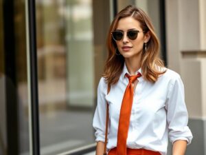 Vittoria de Savoie Radiates Style in Mango White Shirt and Tie – A Style Lesson!