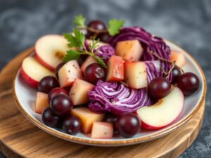 Perfect Christmas Side Dish: Red Cabbage with Apples and Grapes!