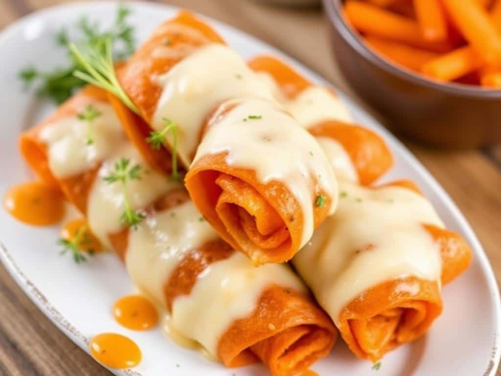 Cheesy Garlic Herb Carrot Roll-Ups: The Perfect Snack!