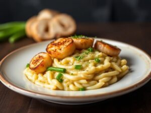 Creamy Chorizo Risotto with Leeks and Scallops - A Must-Try Recipe!