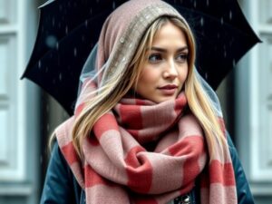 Stormy Weather Style: How to Fashionably Wear a Scarf in the Rain