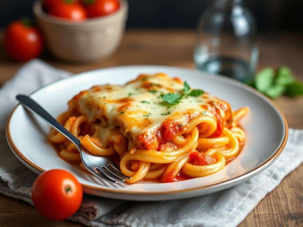 Double Cheese Pasta Gratin in Tomato Sauce – A Must-Try Recipe!