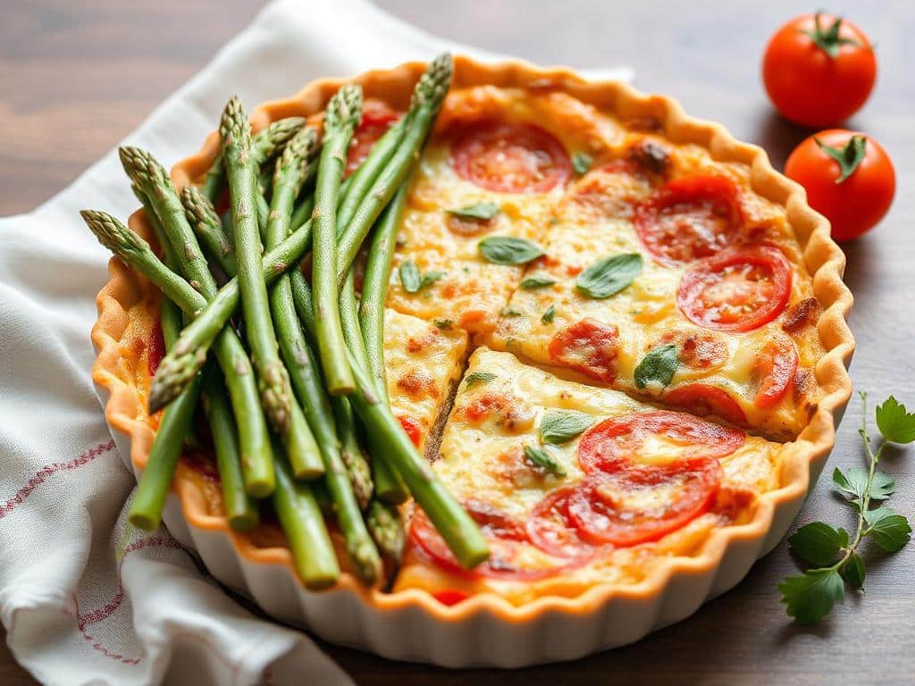 Asparagus, Tomato & Cheese Quiche: A Must-Try Recipe!