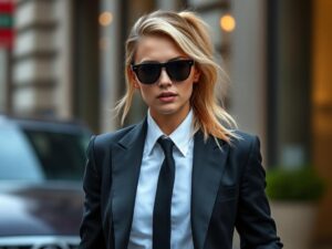 Véronika Loubry Rocks Men's Suit, Channels Inner Gangster Look!