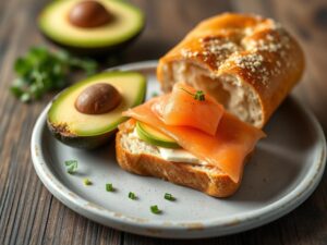 Must-Try Baguette! Camembert, Avocado & Salmon - A Flavor Trio!