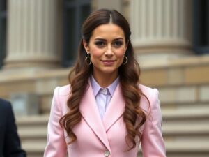 Sophie of Edinburgh Rocks 90s Popstar-Designed Pastel Suit!