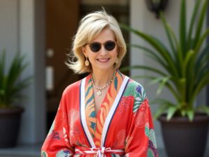 Dutch Princess Laurentien Wows in Chic, Colorful Kimono - Vacation Style Goals!