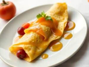 Gluten-Free Crepes with Honey and Persimmon - Try This Delicious Recipe!
