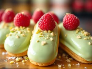 Taste Sensation: Raspberry Pistachio Eclairs Hit the Shelves!