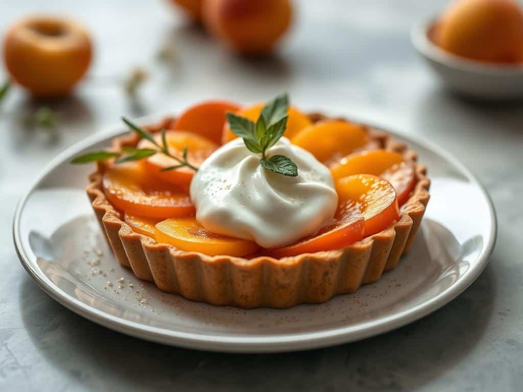 Indulge in This Dreamy Apricot Tart with Almond Verbena Cream!