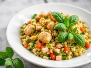 Fresh & Flavorful! Try This Chicken Tabouleh with Cucumber and Mint Recipe!