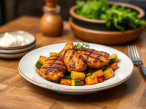 Crispy Chicken with Grilled Veggies: A Must-Try Recipe!