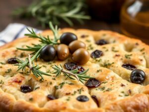 Delicious Olive Focaccia with Rosemary and Oregano - Must Try Recipe!