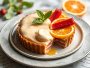 Decadent Rhubarb Tart Meets Creamy Orange: A Dessert Masterpiece!