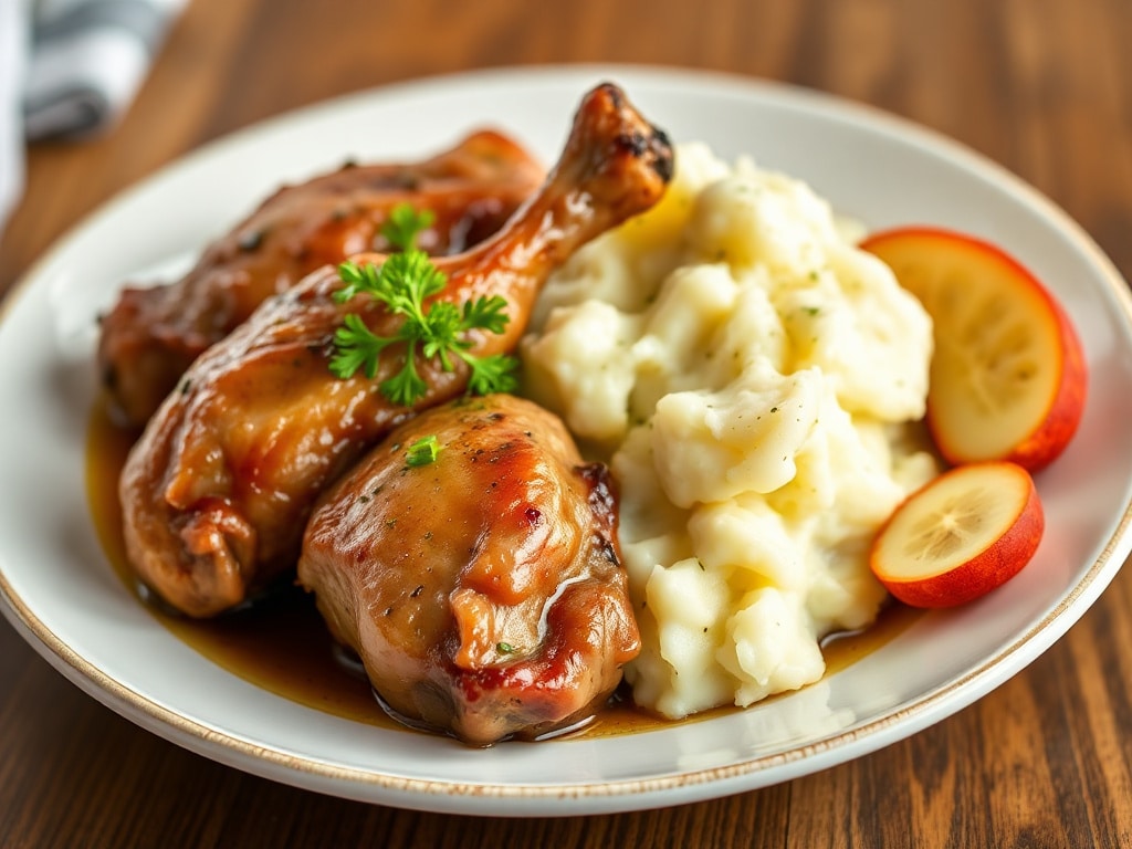 Duck Legs and Thighs with Garlic Mashed Potatoes - A Must-Try Recipe!