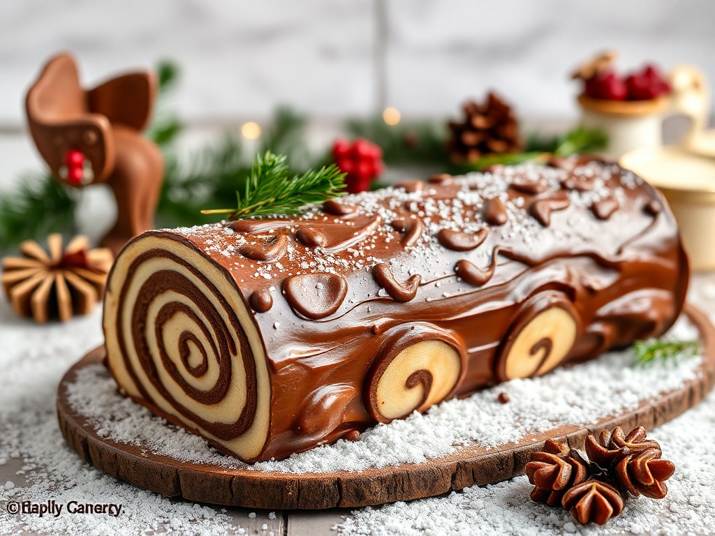 Indulge in the Ultimate Choco-Vanilla Yule Log This Holiday Season!