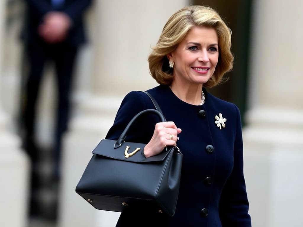Queen Maxima of the Netherlands Honors France with $3,650 Handbag in the US