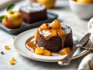 Decadent Chocolate Fondant with Apple Compote (Butter-Free Recipe!)