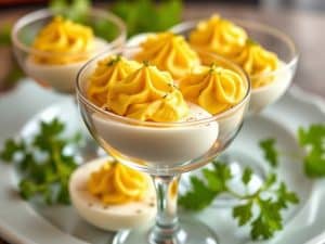 Deviled Eggs in a Glass: A Must-Try Twist on a Classic American Favorite!