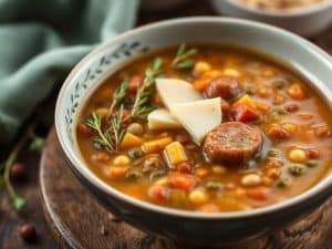 Hearty Lentil Soup with Cantal Cheese and Sausage - A Must-Try Recipe!