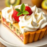 Indulge in This Kiwi-Strawberry Tart with White Chocolate Whipped Cream!