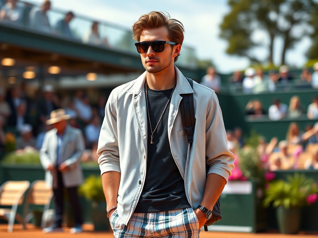 Vianney Stuns at Roland-Garros Sporting His Own Fashion Brand!