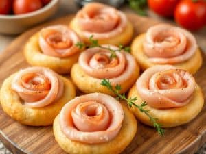 Easy Ham and Bread Roses Recipe! Perfect Parmesan Appetizers!