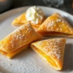 Flaky Apricot Triangles with Chantilly Cream: A Must-Try Pastry Delight!