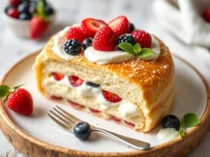Fluffy Genoise with Lime Cream & Berries: A Must-Try Delight!