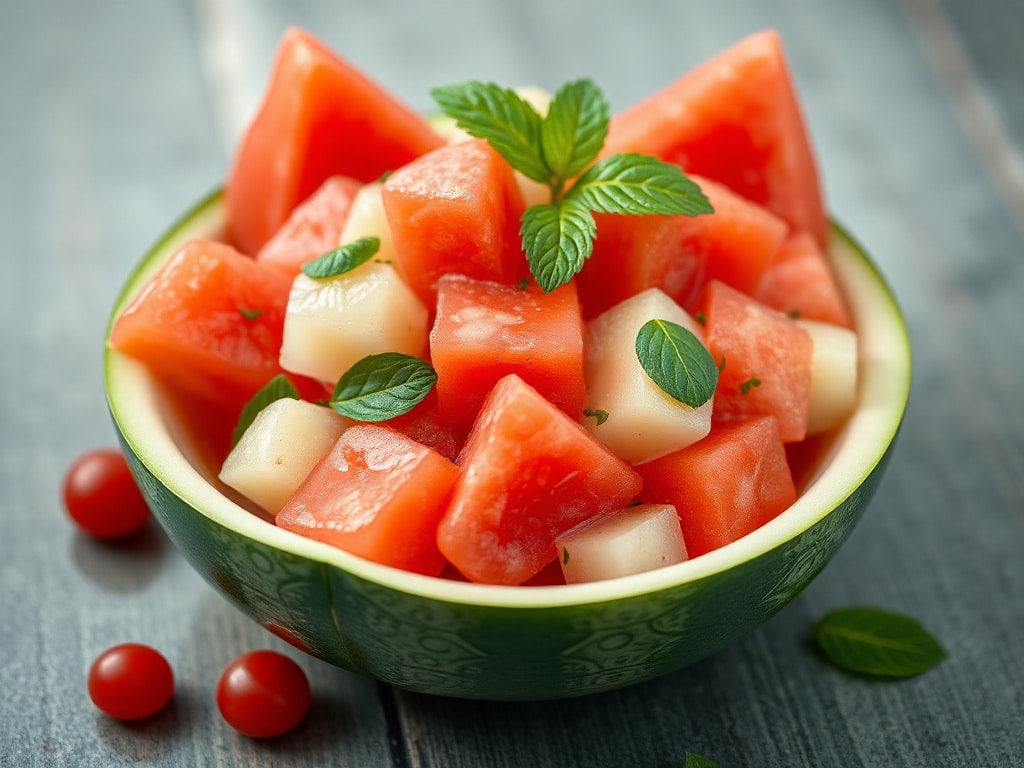 Refreshing Melon and Watermelon Salad - Perfect Summer Treat!