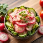 Delicious Pink Radish and Cucumber Spread - Perfect for Snacking!