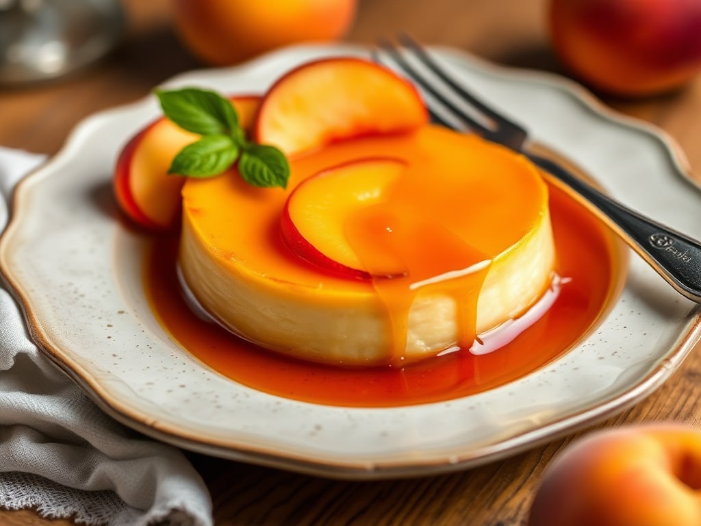 Peach Flan Perfection: Indulge in This French Dessert Classic!