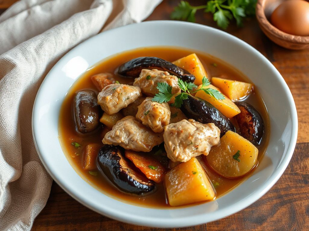 Chicken Stew with Potatoes & Eggplant: A Must-Try Recipe!