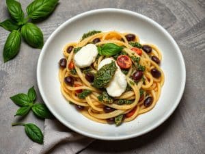 Linguine with Beans, Basil Pesto & Burrata - A Must-Try Recipe!