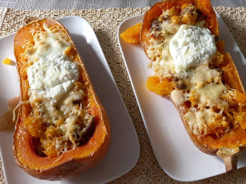 Butternut Squash Stuffed with Ground Beef & Beaufort Cheese — The Cozy Fall Dinner You Need